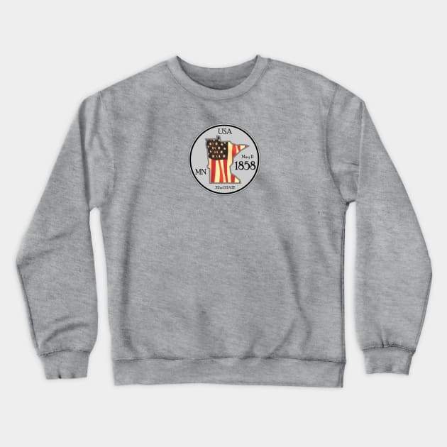 MN USA Crewneck Sweatshirt by Northofthepines